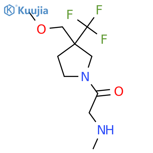 1-(3-(Methoxymethyl)-3-(trifluoromethyl)pyrrolidin-1-yl)-2-(methylamino)ethan-1-one structure