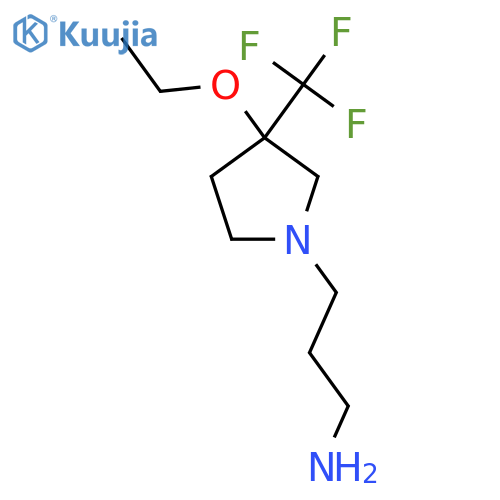 3-(3-Ethoxy-3-(trifluoromethyl)pyrrolidin-1-yl)propan-1-amine structure
