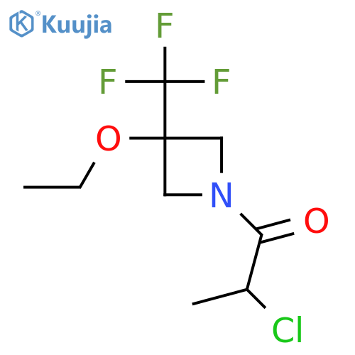 2-Chloro-1-(3-ethoxy-3-(trifluoromethyl)azetidin-1-yl)propan-1-one structure