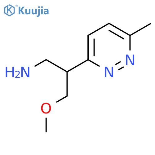 3-Methoxy-2-(6-methylpyridazin-3-yl)propan-1-amine structure