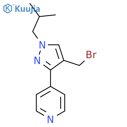 4-(4-(Bromomethyl)-1-isobutyl-1H-pyrazol-3-yl)pyridine structure