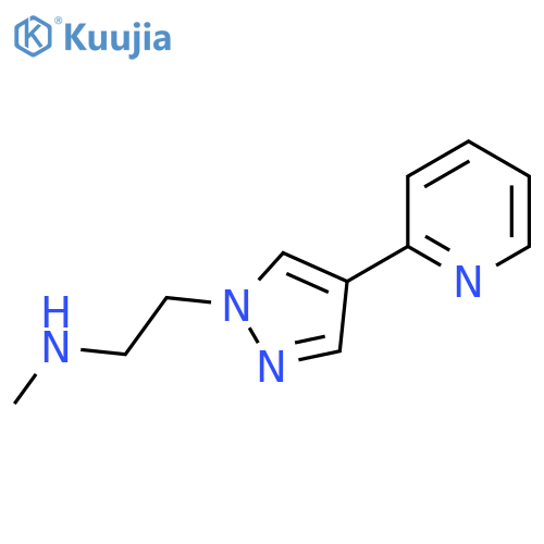 N-Methyl-2-(4-(pyridin-2-yl)-1H-pyrazol-1-yl)ethan-1-amine structure