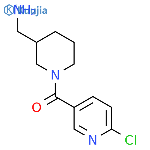 (3-(Aminomethyl)piperidin-1-yl)(6-chloropyridin-3-yl)methanone structure
