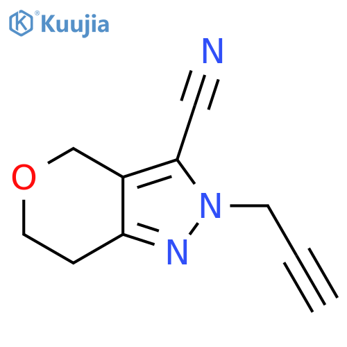 2-(Prop-2-yn-1-yl)-2,4,6,7-tetrahydropyrano[4,3-c]pyrazole-3-carbonitrile structure