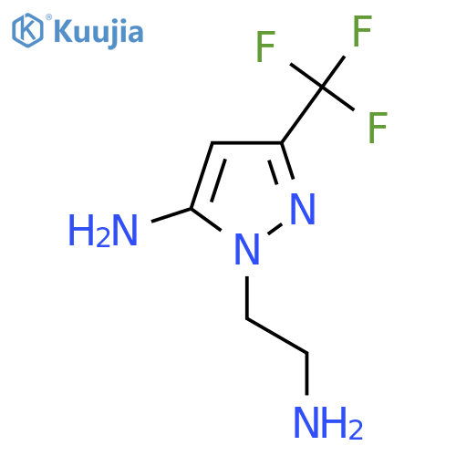 1-(2-Aminoethyl)-3-(trifluoromethyl)-1H-pyrazol-5-amine structure