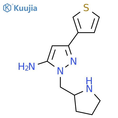 1-(Pyrrolidin-2-ylmethyl)-3-(thiophen-3-yl)-1H-pyrazol-5-amine structure