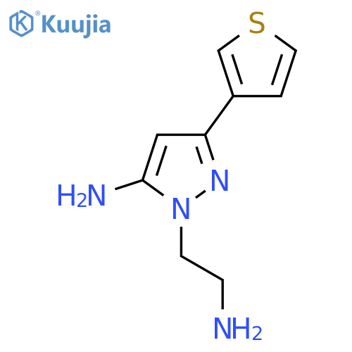 1-(2-Aminoethyl)-3-(thiophen-3-yl)-1H-pyrazol-5-amine structure