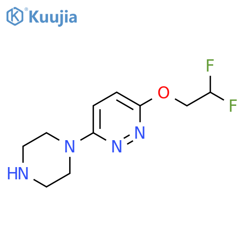 3-(2,2-Difluoroethoxy)-6-(piperazin-1-yl)pyridazine structure