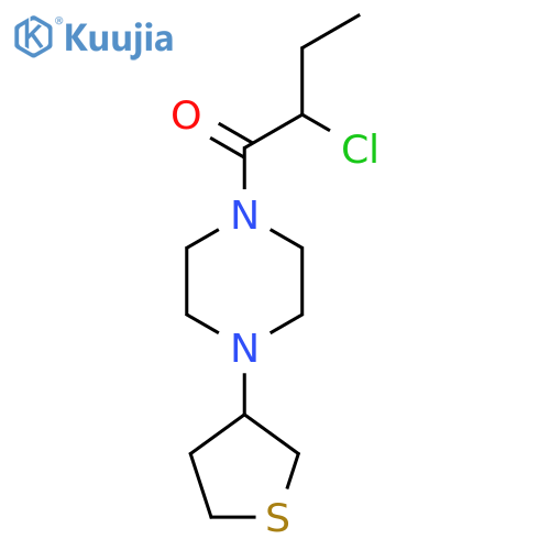 2-Chloro-1-[4-(thiolan-3-yl)piperazin-1-yl]butan-1-one structure