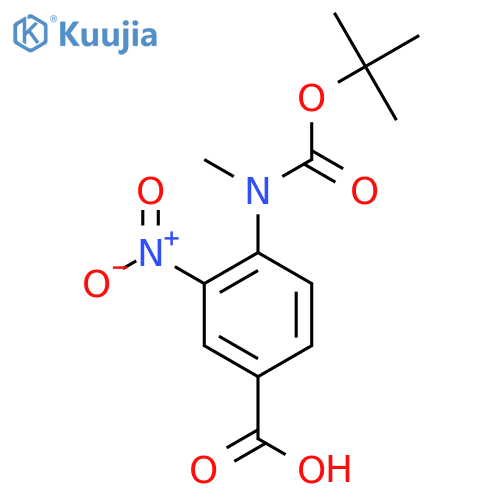 4-{[(Tert-butoxy)carbonyl](methyl)amino}-3-nitrobenzoic acid structure