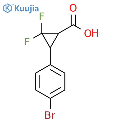 3-(4-Bromophenyl)-2,2-difluorocyclopropane-1-carboxylic acid structure