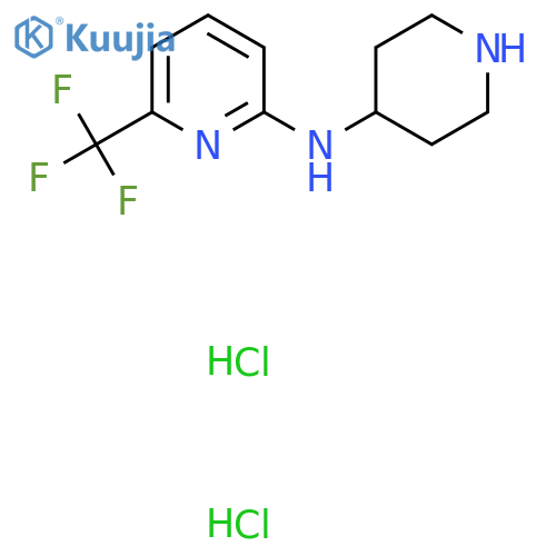 N-(Piperidin-4-yl)-6-(trifluoromethyl)pyridin-2-amine dihydrochloride structure