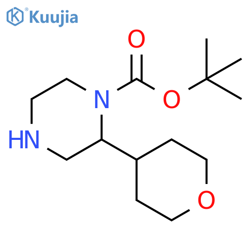 tert-butyl 2-(oxan-4-yl)piperazine-1-carboxylate structure