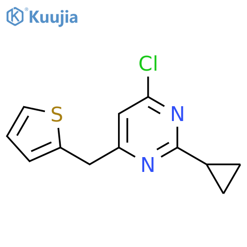 4-Chloro-2-cyclopropyl-6-(thiophen-2-ylmethyl)pyrimidine structure