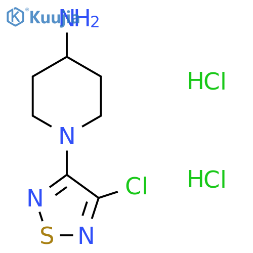 1-(4-Chloro-1,2,5-thiadiazol-3-yl)piperidin-4-amine dihydrochloride structure