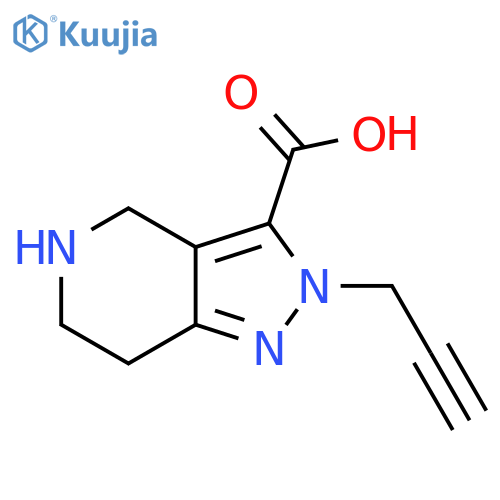 2-(Prop-2-yn-1-yl)-4,5,6,7-tetrahydro-2H-pyrazolo[4,3-c]pyridine-3-carboxylic acid structure