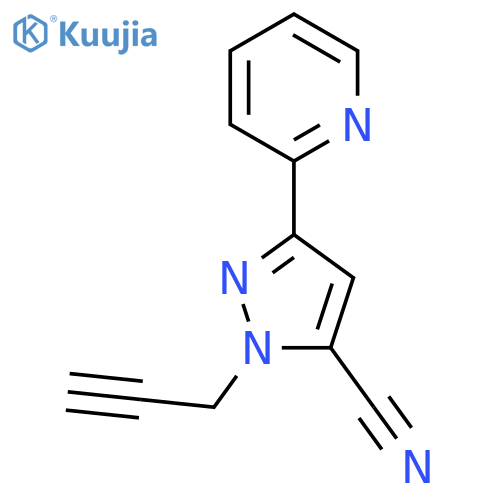 1-(Prop-2-yn-1-yl)-3-(pyridin-2-yl)-1H-pyrazole-5-carbonitrile structure