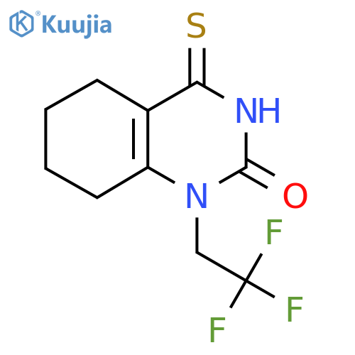 4-Sulfanylidene-1-(2,2,2-trifluoroethyl)-1,2,3,4,5,6,7,8-octahydroquinazolin-2-one structure