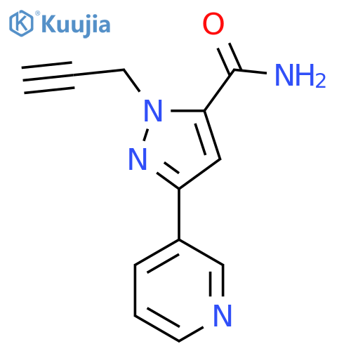 1-(Prop-2-yn-1-yl)-3-(pyridin-3-yl)-1H-pyrazole-5-carboxamide structure