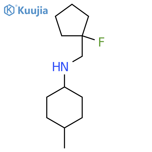 (1r,4r)-N-[(1-Fluorocyclopentyl)methyl]-4-methylcyclohexan-1-amine structure