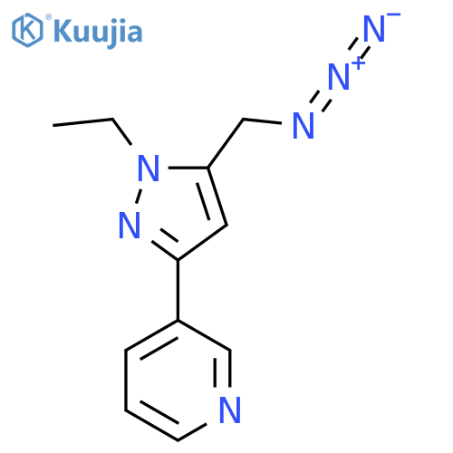 3-(5-(Azidomethyl)-1-ethyl-1H-pyrazol-3-yl)pyridine structure