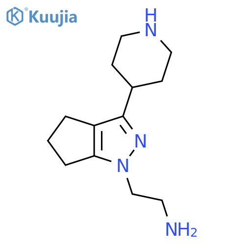 2-(3-(Piperidin-4-yl)-5,6-dihydrocyclopenta[c]pyrazol-1(4H)-yl)ethan-1-amine structure