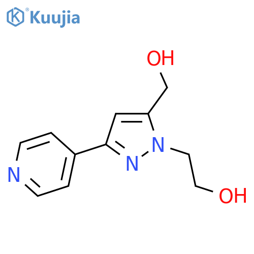 2-(5-(hydroxymethyl)-3-(pyridin-4-yl)-1H-pyrazol-1-yl)ethan-1-ol structure