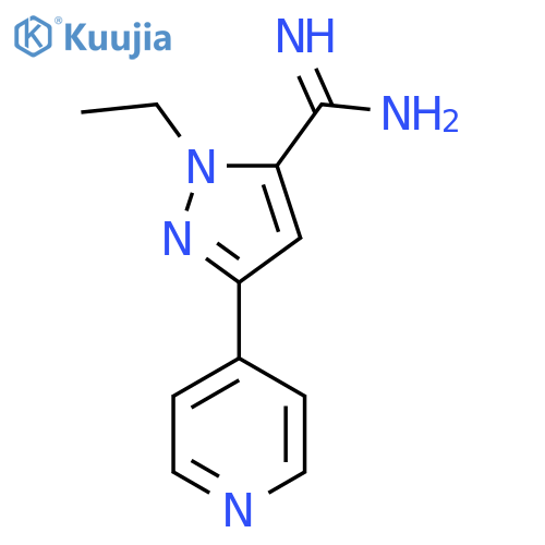 1-ethyl-3-(pyridin-4-yl)-1H-pyrazole-5-carboximidamide structure