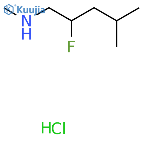(2-Fluoro-4-methylpentyl)(methyl)amine hydrochloride structure