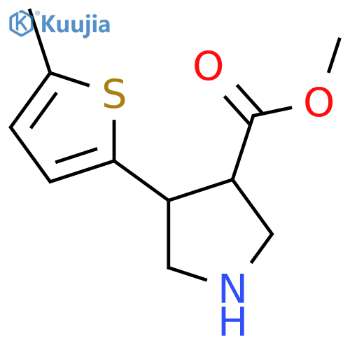 Methyl 4-(5-methylthiophen-2-yl)pyrrolidine-3-carboxylate structure