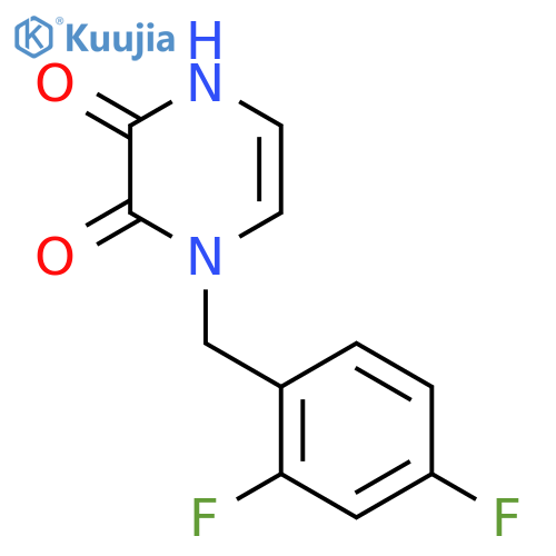 1-(2,4-Difluorobenzyl)-1,4-dihydropyrazine-2,3-dione structure