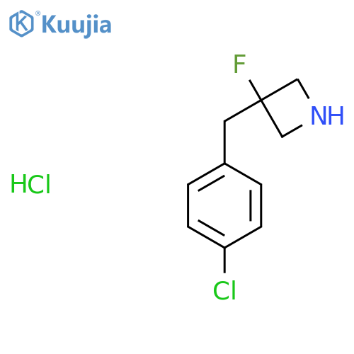 3-[(4-Chlorophenyl)methyl]-3-fluoroazetidine hydrochloride structure