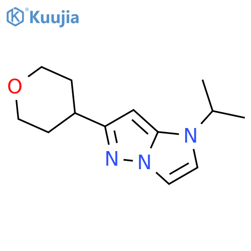 1-isopropyl-6-(tetrahydro-2H-pyran-4-yl)-1H-imidazo[1,2-b]pyrazole structure