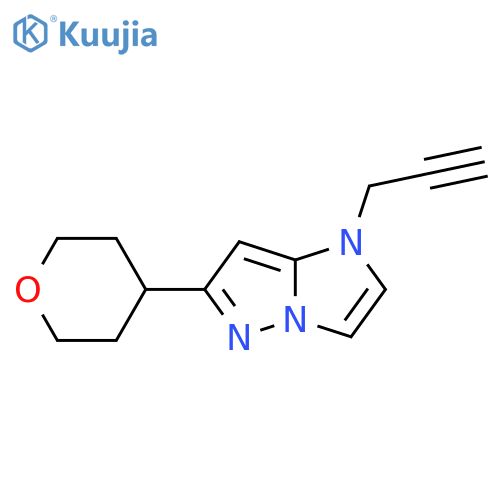 1-(Prop-2-yn-1-yl)-6-(tetrahydro-2H-pyran-4-yl)-1H-imidazo[1,2-b]pyrazole structure