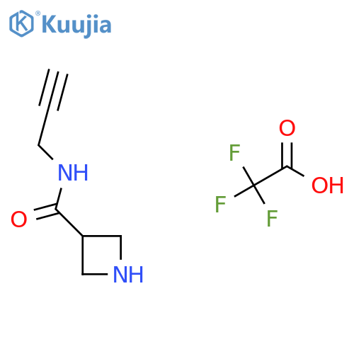 N-(prop-2-yn-1-yl)azetidine-3-carboxamide 2,2,2-trifluoroacetate structure
