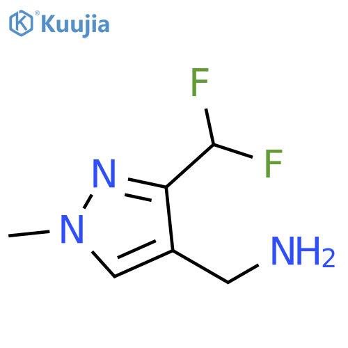 3-(difluoromethyl)-1-methyl-1H-pyrazol-4-ylmethanamine structure