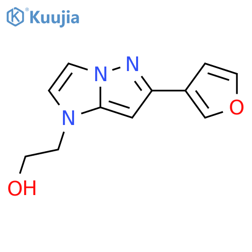 2-(6-(furan-3-yl)-1H-imidazo[1,2-b]pyrazol-1-yl)ethan-1-ol structure