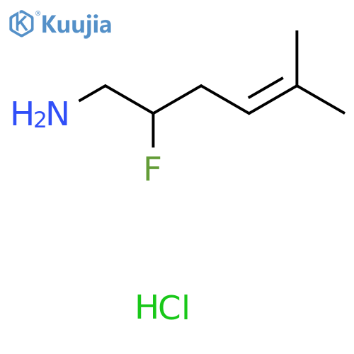 2-Fluoro-5-methylhex-4-en-1-amine hydrochloride structure