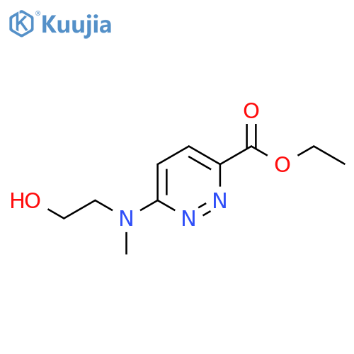 Ethyl 6-((2-hydroxyethyl)(methyl)amino)pyridazine-3-carboxylate structure