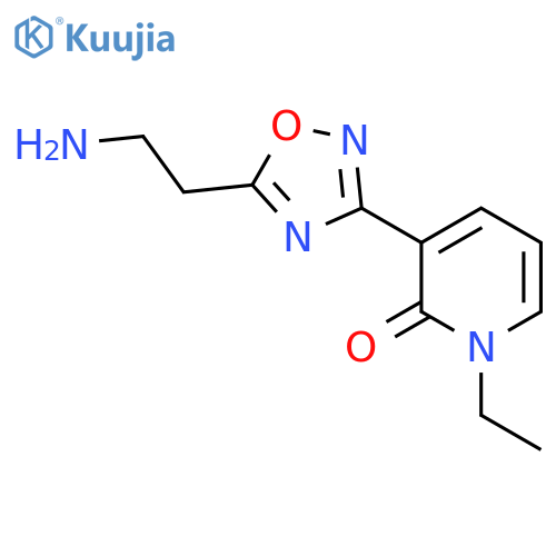 3-(5-(2-Aminoethyl)-1,2,4-oxadiazol-3-yl)-1-ethylpyridin-2(1H)-one structure