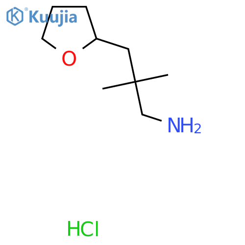 2,2-Dimethyl-3-(oxolan-2-yl)propan-1-amine hydrochloride structure