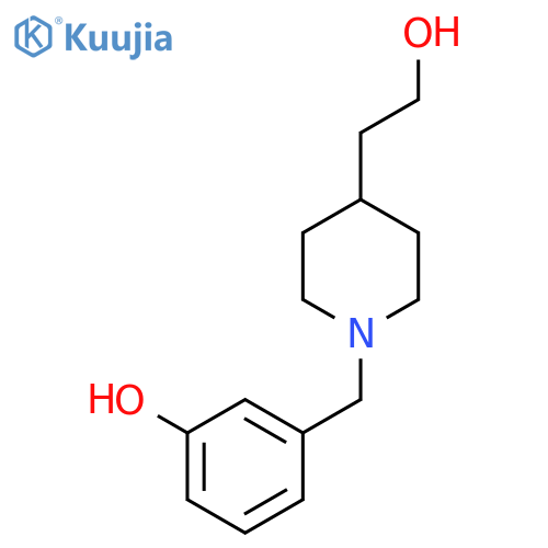 3-((4-(2-Hydroxyethyl)piperidin-1-yl)methyl)phenol structure