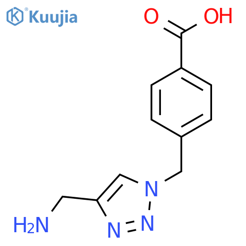 4-((4-(Aminomethyl)-1H-1,2,3-triazol-1-yl)methyl)benzoic acid structure