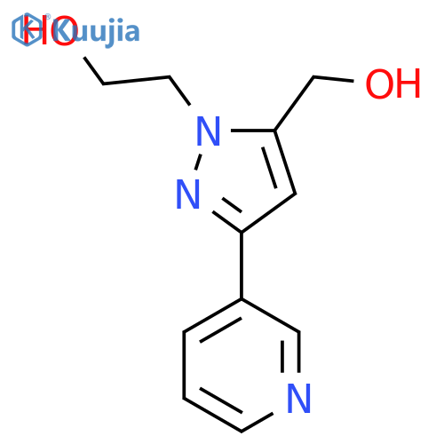 2-(5-(hydroxymethyl)-3-(pyridin-3-yl)-1H-pyrazol-1-yl)ethan-1-ol structure