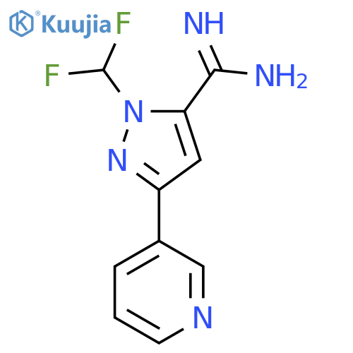 1-(difluoromethyl)-3-(pyridin-3-yl)-1H-pyrazole-5-carboximidamide structure