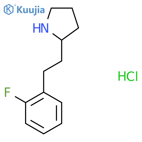 2-[2-(2-Fluorophenyl)ethyl]pyrrolidine hydrochloride structure