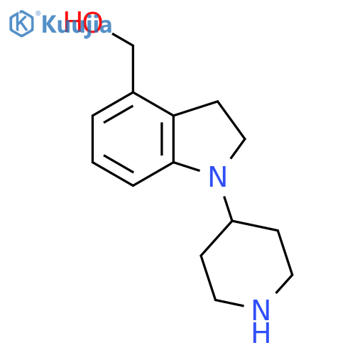 (1-(Piperidin-4-yl)indolin-4-yl)methanol structure