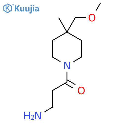 3-Amino-1-(4-(methoxymethyl)-4-methylpiperidin-1-yl)propan-1-one structure
