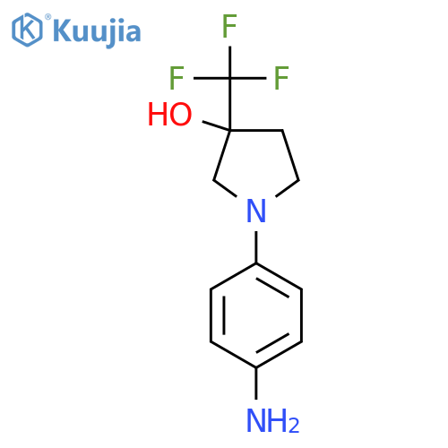 1-(4-Aminophenyl)-3-(trifluoromethyl)pyrrolidin-3-ol structure