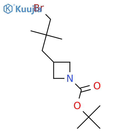 Tert-butyl 3-(3-bromo-2,2-dimethylpropyl)azetidine-1-carboxylate structure